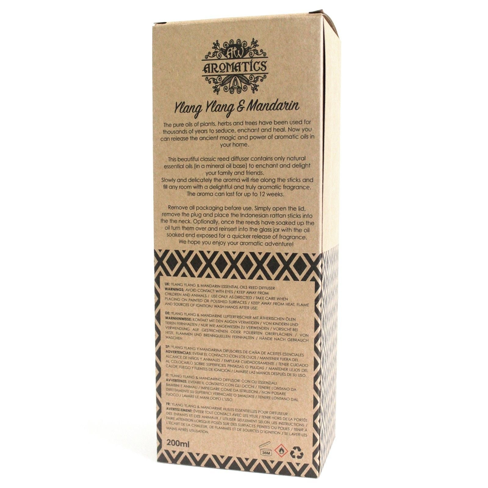 Ylang Ylang i Mandarynka – Patyczki zapachowe 200 ml