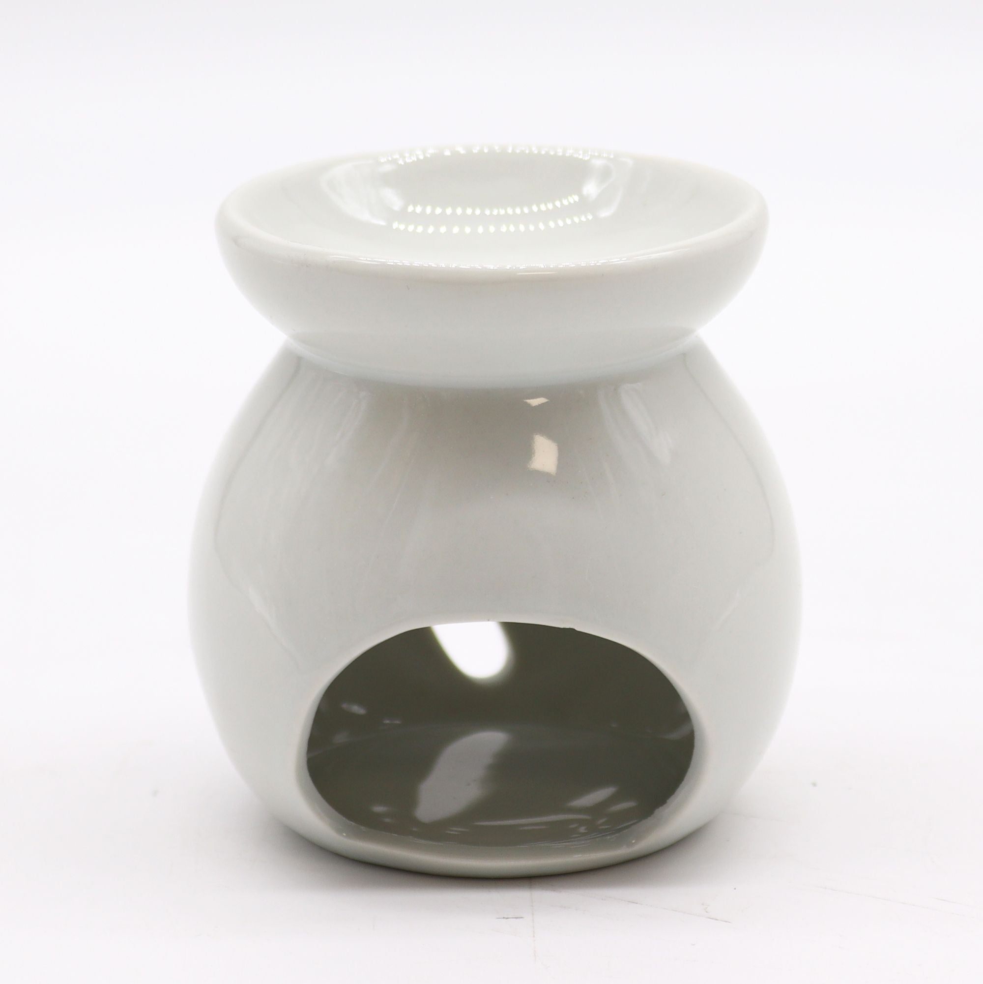 Klasyczny biały kominek ceramiczny – Wycięte Drzewo (mały)