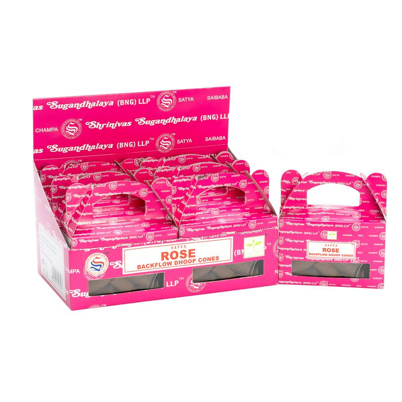 Satya Rose – Stożki Backflow Dhoop 95 g (24 szt.)