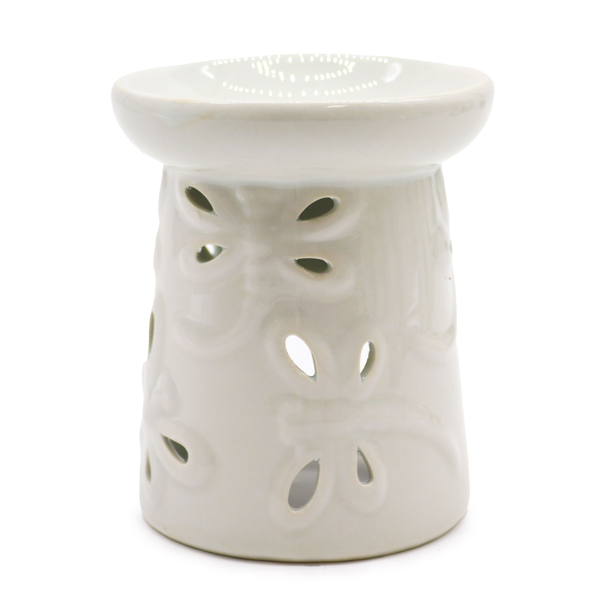 Klasyczny biały kominek ceramiczny – Ważka
