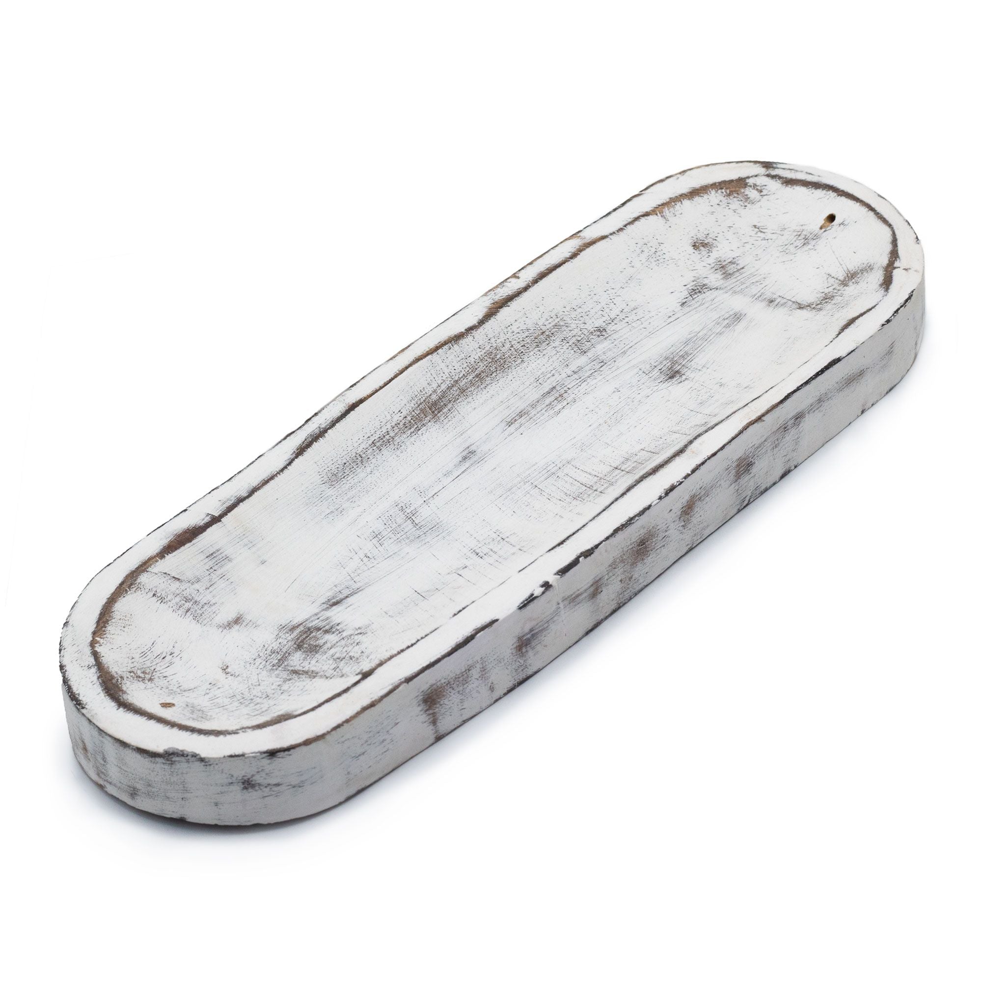 Podstawka na kadzidełka – taca bielona z drewna mango 30×10 cm