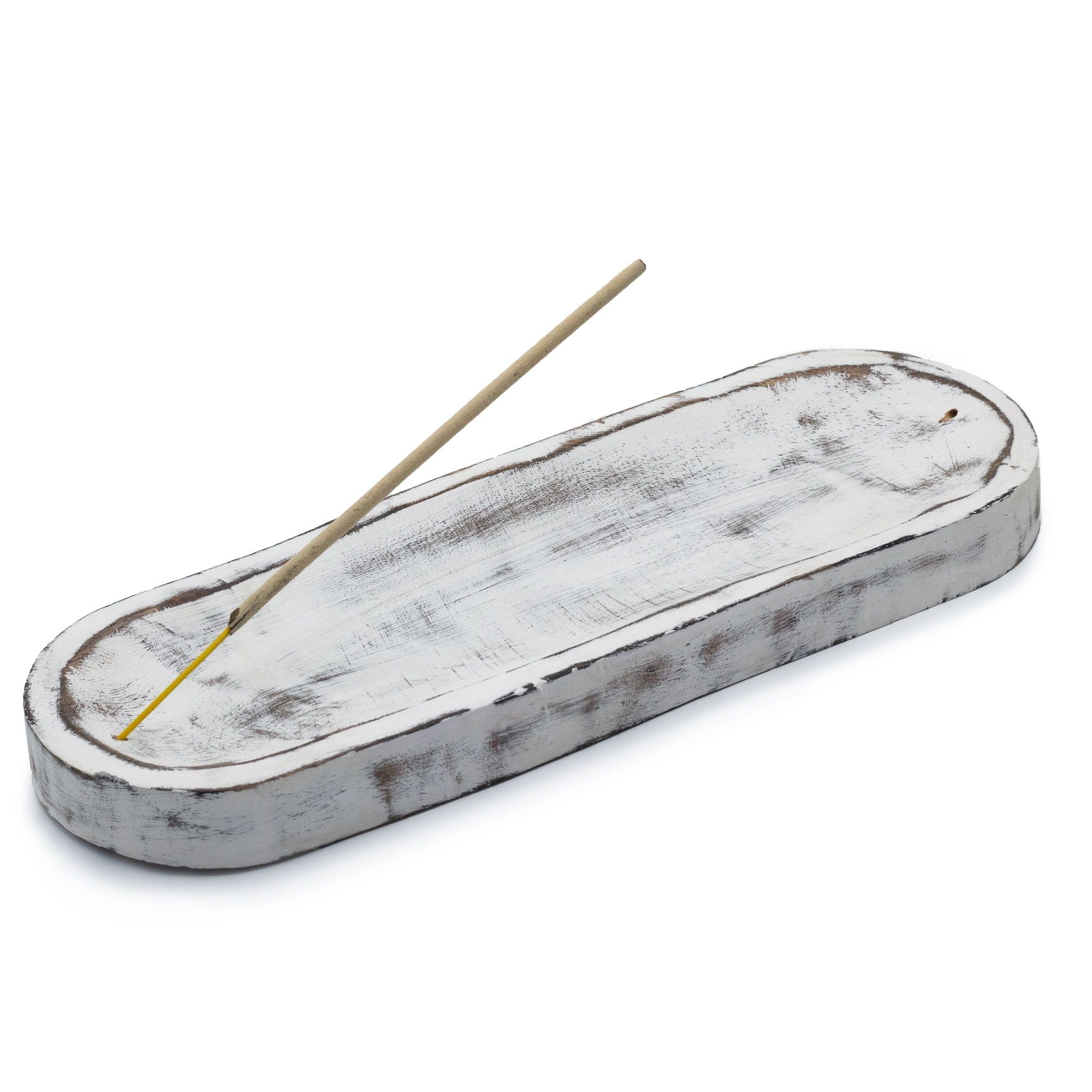 Podstawka na kadzidełka – taca bielona z drewna mango 30×10 cm