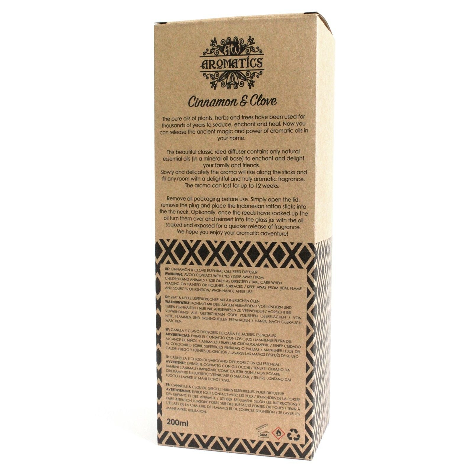 Cynamon i Goździk – Patyczki zapachowe 200 ml