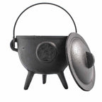 Cast Iron Cauldron with Pentagram – 11x13 cm