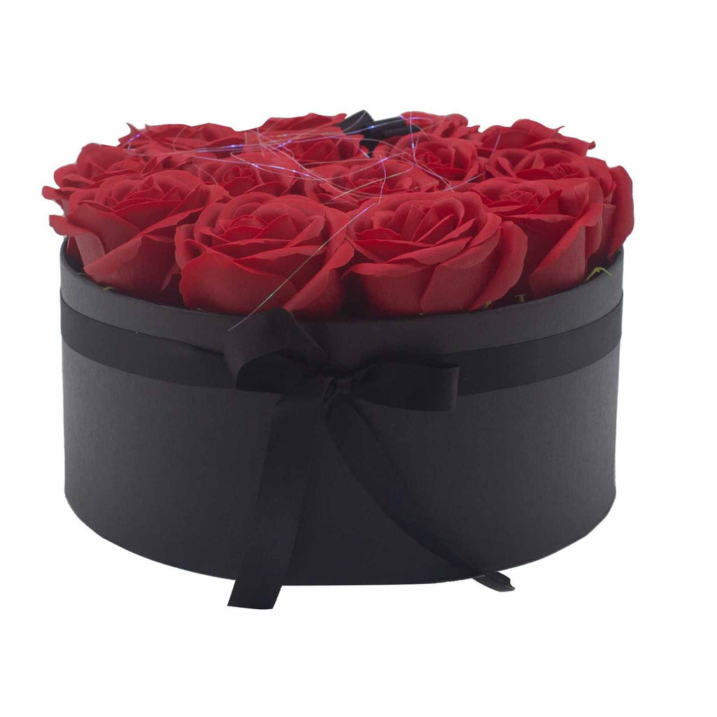 Soap Flower Bouquet – 14 Red Roses