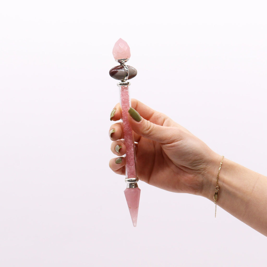 Shiva Lingam Magic Wand – Rose Quartz