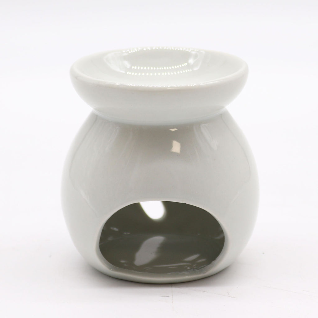 Klasyczny biały kominek ceramiczny – Wycięte Drzewo (mały)