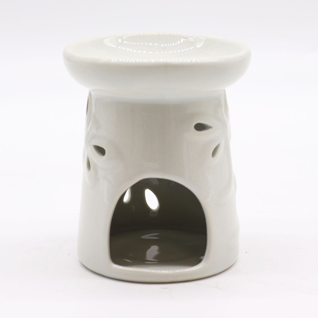 Klasyczny biały kominek ceramiczny – Ważka