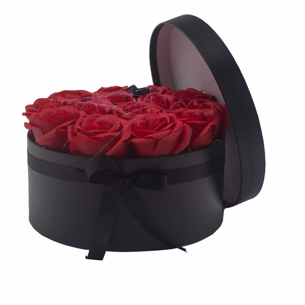 Soap Flower Bouquet – 14 Red Roses