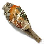 Herb Bunch – Cleansing Energy Sage Torch (Citrine) 10 cm