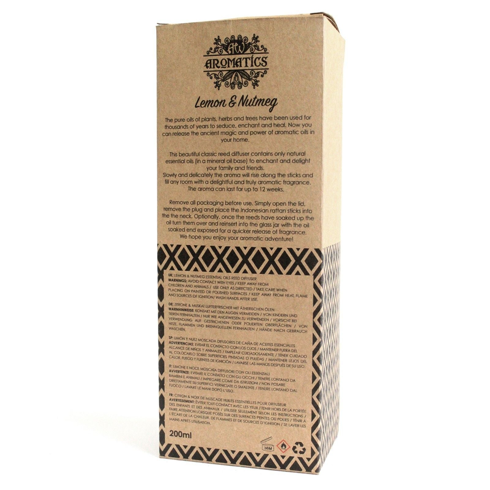 Cytryna i Gałka Muszkatołowa – Patyczki zapachowe 200 ml
